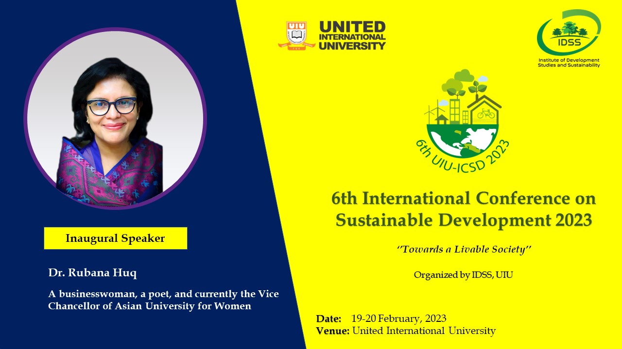 6th International Conference on Sustainable Development 2022 at UIU